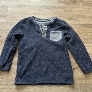 Kids NWOT cat and jack 1/4 button thick shirt with pocket. Size 5T